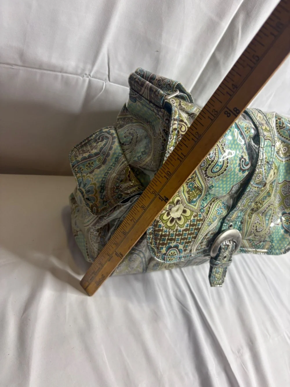 Kalencom New Orleans Toile Brown/Blue Adjustable Strap Diaper Bag w/Changing Mat
